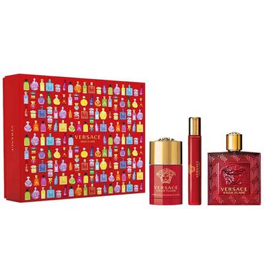 Gift Set Versace Eros Flame 3pcs - Spring Set (EDP 100ml & EDP 10ml & Deodorant 75ml )