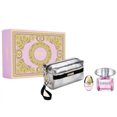 Giftset Versace Bright Crystal 3pcs ( EDT 90ml & EDT 10ml & Travel Bag )