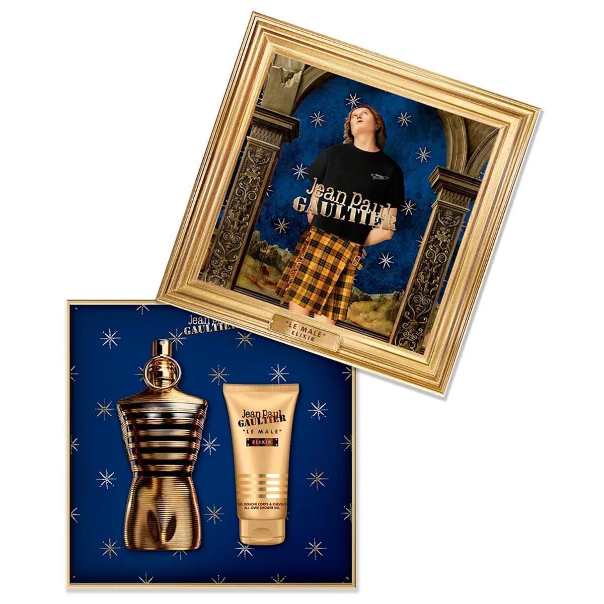 Gift Set Jean Paul Gaultier Le Male Elixir 2pcs ( Parfum 125ml & Shower gel 75ml )